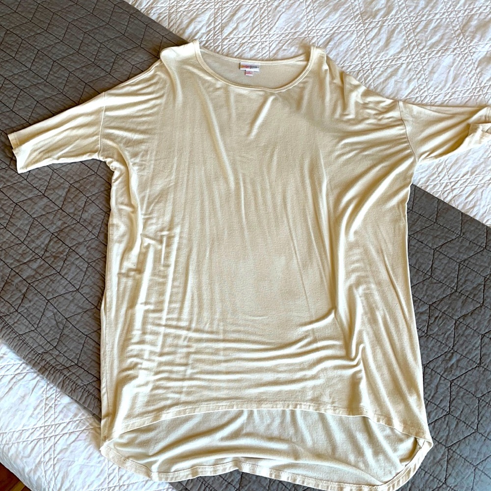 Cream LuLa Roe tunic top